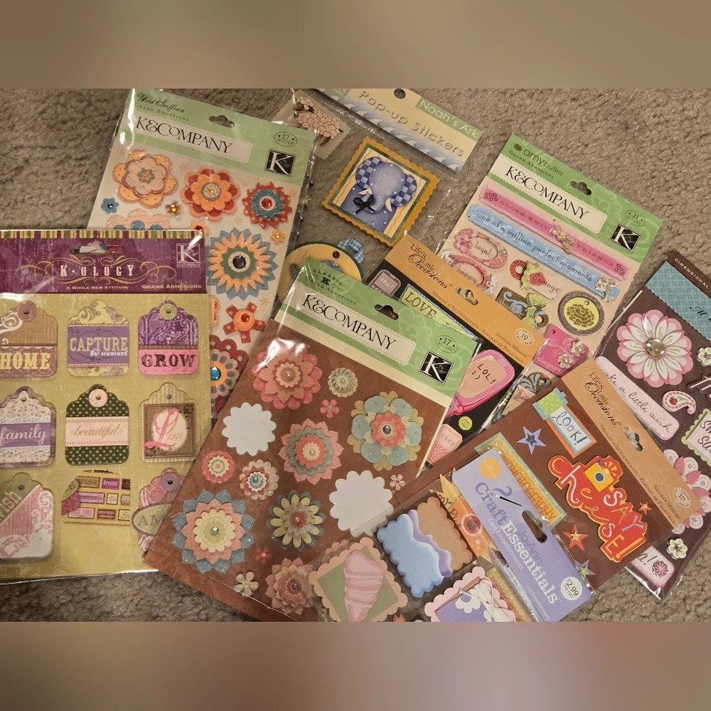 Scrapbook Embellishments Bundle Paper Crafts Stickers